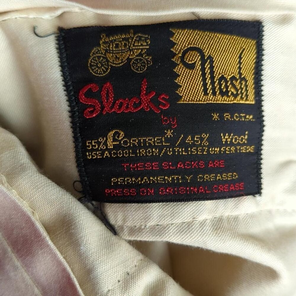 Mid Century Green Dress Pants - Picture 5 of 9